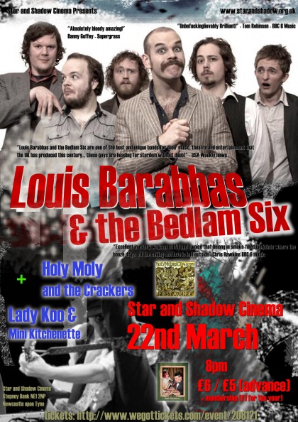 Louis Barabbas & The Bedlam Six gig poster 3